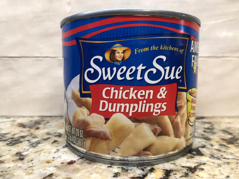 4 CANS Sweet Sue Chicken & Dumplings 20 oz. can Biscuit Pastry Stew