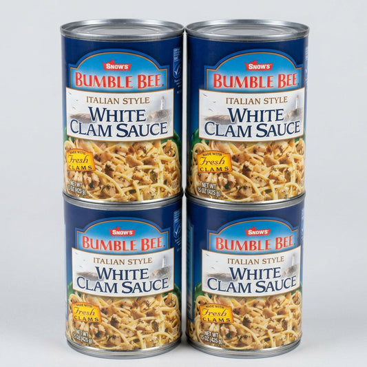 4 Cans of Snow's By Bumble Bee Italian Style White Clam Sauce, 15 oz