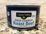 6 CANS Clover Valley Roast Beef with Gravy 12oz Cooked Ready to Eat Meat