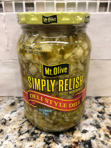 Mount Olive Simply Relish Deli Style Dill Pickle Relish 16 oz Salad Mt Sea Salt