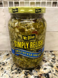 3 JARS Mount Olive Simply Relish Deli Style Sweet Pickle Relish 16 oz Mt