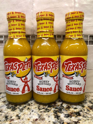 3 BOTTLES Texas Pete Honey Mustard Dipping Sauce Chicken Dressing Wing