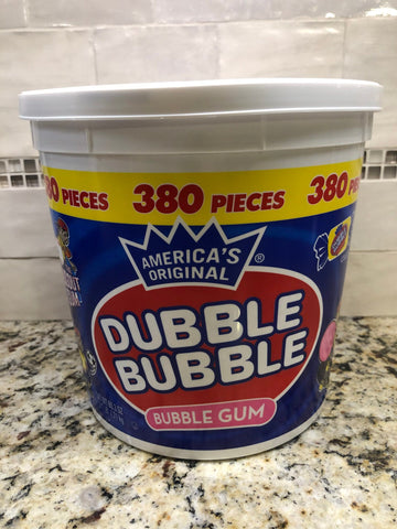 Dubble Bubble Chewing Gum Tub 340 ct. Individually Wrapped Bucket Double