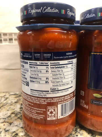 4 Jars Barilla All-Natural Marinara Sauce Spaghetti Lasagna Pasta