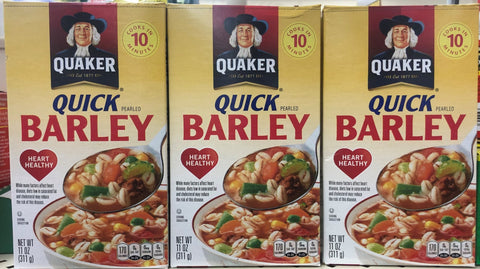 3 Boxes Quaker Quick Barley Heart Healthy Barley 11 oz Breakfast Cereal Cookie