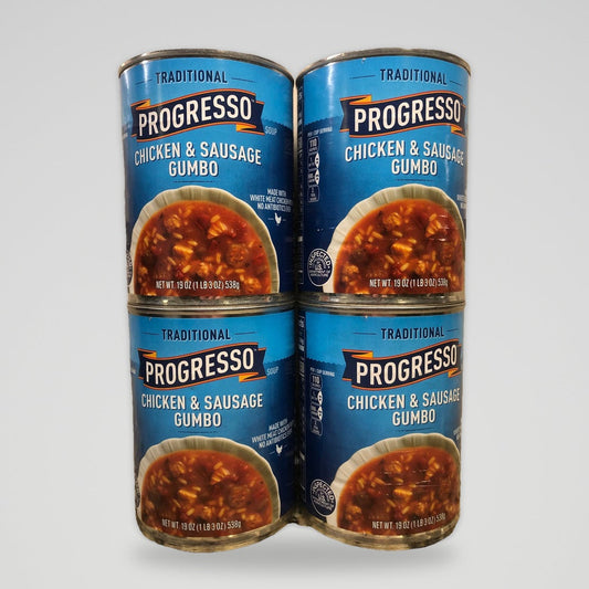 Progresso Traditional Chicken and Sausage Gumbo Soup, 19 oz Cans