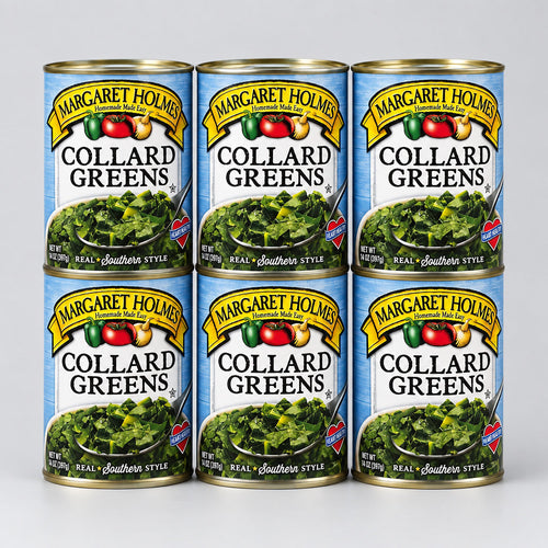 6 Cans of Margaret Holmes Southern Style Collard Greens, 14.5 oz