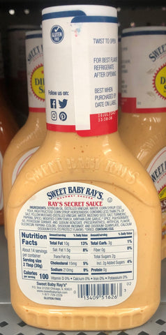 Sweet Baby Ray's Secret Dipping Sauce 3x14 oz Bottle Chicken Onion Fry