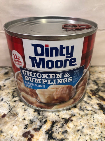 4 CANS Dinty Moore Chicken and Dumplings 20 oz Can Pastry Biscuit heat & eat