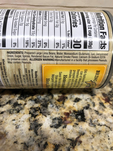 6 Cans of Margaret Holmes Southern Style Seasoned Butter Beans, 15 oz