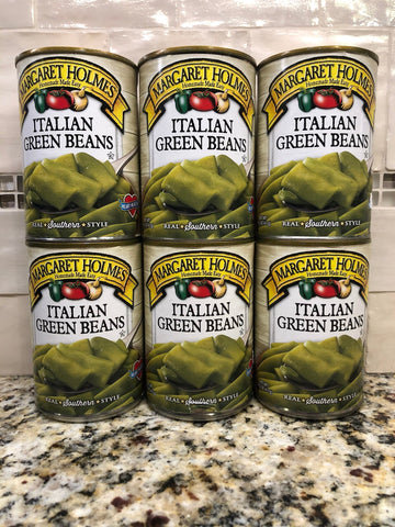 6 CANS Margaret Holmes Southern Style Italian Green Beans 14.5 oz Can