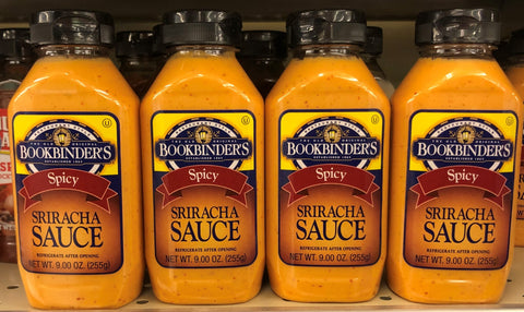 FOUR BOTTLES Bookbinder's Spicy Sriracha Sauce 9 Oz creamy chili special