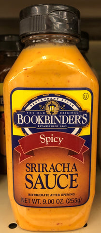 FOUR BOTTLES Bookbinder's Spicy Sriracha Sauce 9 Oz creamy chili special