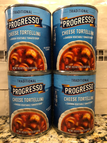 4 CANS Progresso Traditional Cheese Tortellini in Tomato Soup 18.5 oz Can