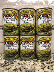 6 CANS Margaret Holmes Southern Style Seasoned Green Lima Beans 15 oz Can