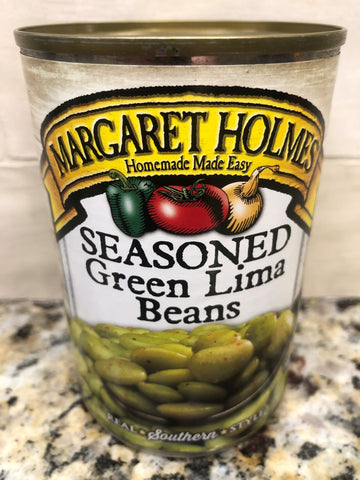 6 Cans of Margaret Holmes Southern Style Seasoned Green Lima Beans, 15 oz