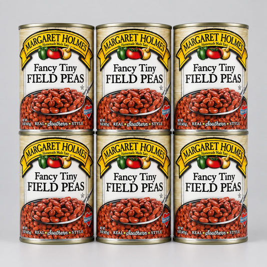 6 Cans of Margaret Holmes Southern Fancy Tiny Field Peas, 15 oz