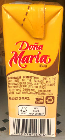 Dona Maria Mole Ready to Serve Mexican Sauce 9.5 Oz de Pollo chicken Dip