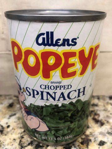 6 CANS Allens Popeye Chopped Spinach 13.5 oz Can Non-GMO Greens