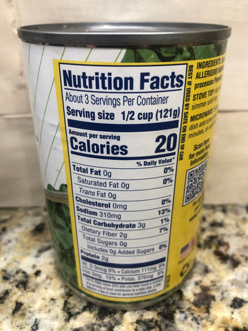 6 CANS Allens Popeye Chopped Spinach 13.5 oz Can Non-GMO Greens