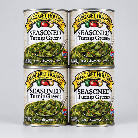 4 Cans of Margaret Holmes Southern Style Seasoned Turnip Greens, 27 oz