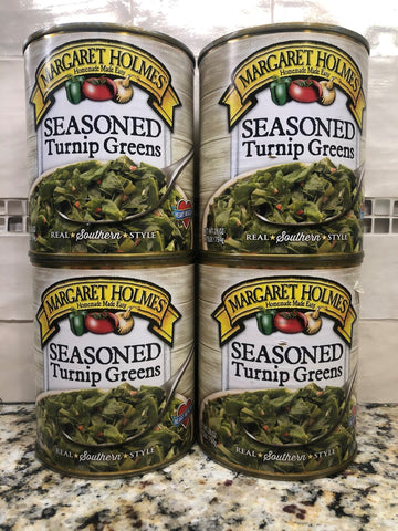 4 CANS Margaret Holmes Southern Style Seasoned Turnip Greens 27 oz Can