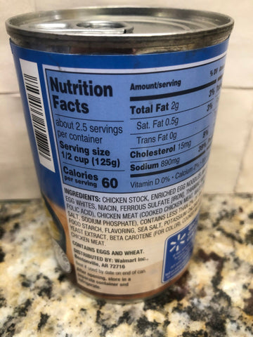 8 Cans of Great Value Condensed Chicken Noodle Soup, 10.5 oz