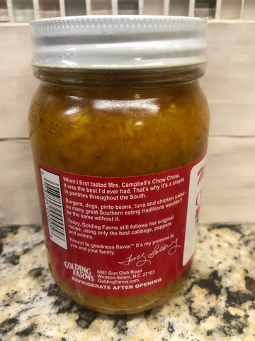 Mrs Campbell's Hot Chow Chow Onion Pickle Relish Pinto Beans