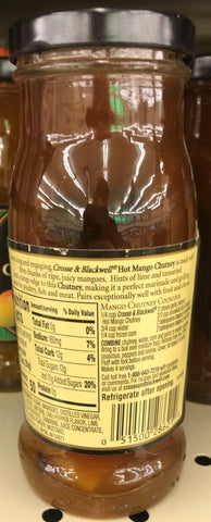 4 Bottles Crosse & Blackwell Hot Mango Chutney 9 oz Jelly (Copy)