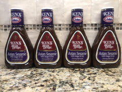 4 BOTTLES Ken's Steak House Asian Sesame with Ginger & Soy Salad Dressing 16 oz