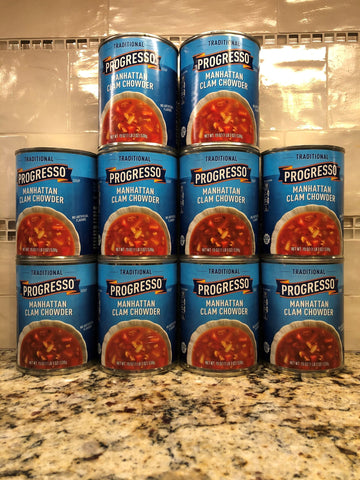 10 CANS Progresso Traditional Manhattan Clam Chowder Soup 19 oz Can