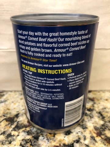 3 Cans of Armour Hearty Homestyle Corned Beef Hash Sandwich Meat, 14 oz
