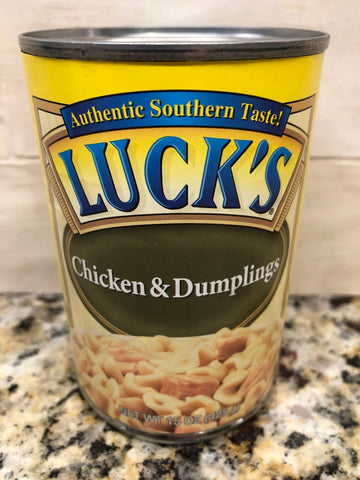 4 CANS Luck's Chicken and Dumplings 15 oz Can Pastry Biscuit heat & eat