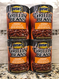 4 CANS Bush's Grillin' Baked Beans Honey Chipotle 21.5 oz Navy vegetarian