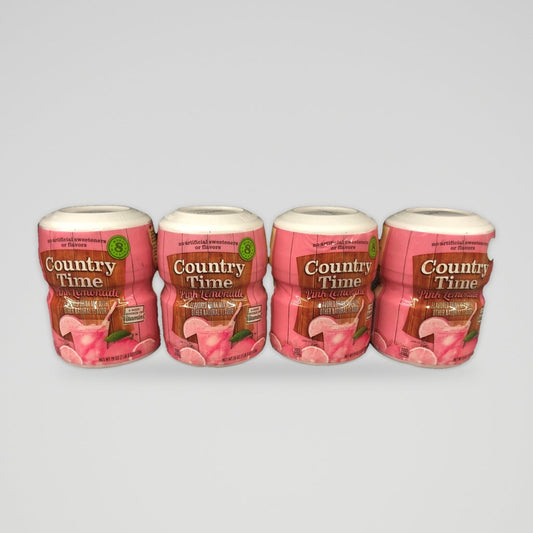 4 Packs of Country Time Pink Lemonade Powder Flavored Drink Mix, 19 oz
