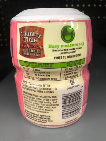 4 PACK Country Time Pink Lemonade Powder Flavored Drink Mix 19 oz Container