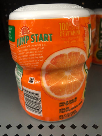 4 Pack Tang Orange Drink Powder Vitamin C Caffeine Free 20 oz Jar