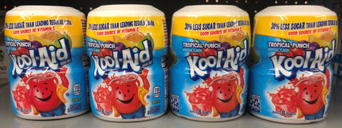 4 PACK Kool-Aid Tropical Punch Drink Mix 24 Oz Jar Juice Kool Aid