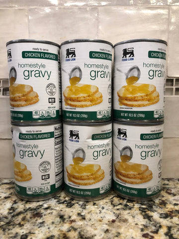 6 CANS Chicken Flavored Homestyle Country Sausage Gravy 10.5 oz potato rice