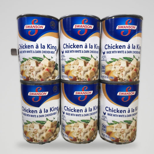 6 Cans of Swanson Chicken á la King with White and Dark Meat Chicken, 10.5 oz