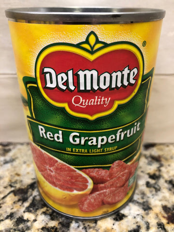 4 CANS Del Monte Red Grapefruit in Extra Light Syrup 15 oz can juice