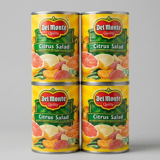 4 Cans of Del Monte Orange Sections & Grapefruit in Light Citrus Salad, 15 oz