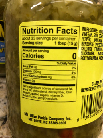 2 JARS Mount Olive Pickle Sweet Relish 16 oz Mt No Sugar Added Splenda