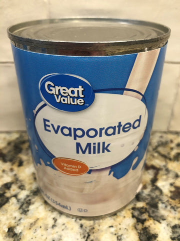 6 Cans Great Value Evaporated Milk 12 oz Can