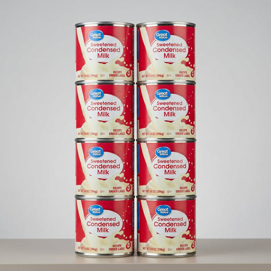 8 Cans Great Value Sweetened Condensed Milk 14 oz Can