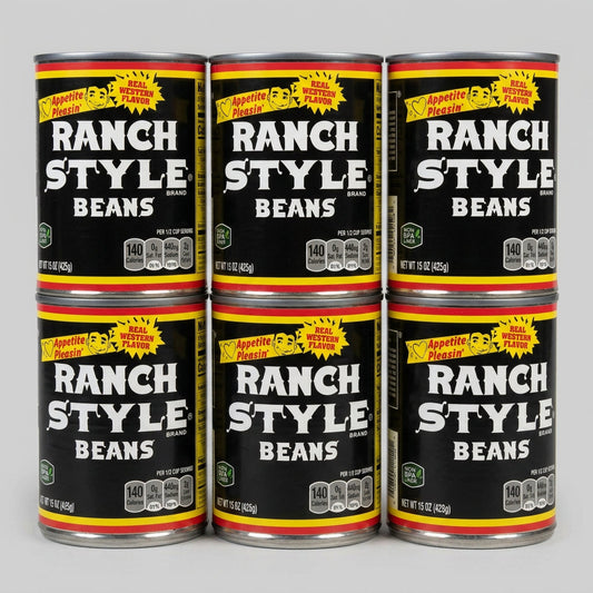 6 Cans of Ranch Style Black Label Beans, 15 oz