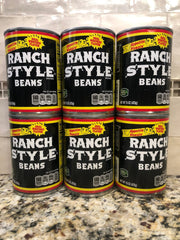 6 CANS RANCH STYLE Black Label Beans 15 oz Can Pinto Southwestern