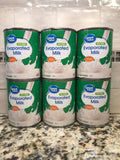 6 Cans Great Value Fat Free Evaporated Milk 12 oz Can Dehydrated Baking