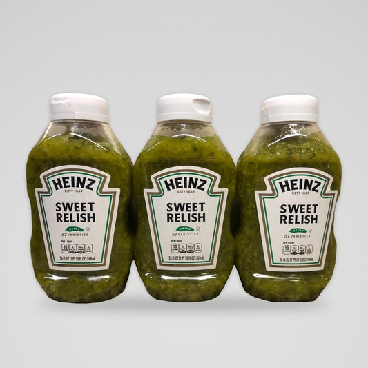 3 Bottles of Heinz Sweet Relish, 26 oz