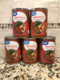 5 CANS Great Value Beef Gravy 10.5 oz roast au jus dip real beef stock